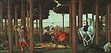 Sandro Botticelli Canvas Paintings - The Story of Nastagio degli Onesti